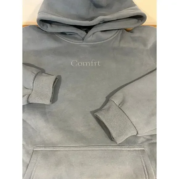 COMFRT M Slate Blu Soft Kangaroo Pocket Oversized Weighted Anti Anxiety Heavy - Picture 10 of 11